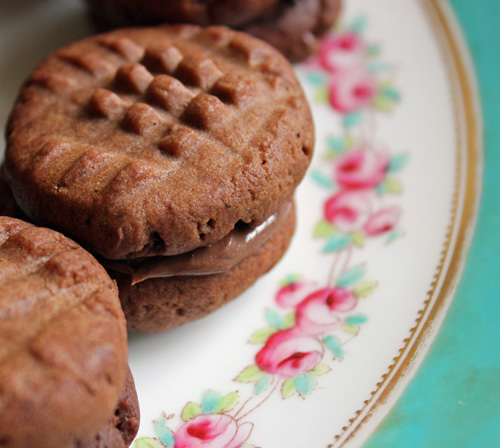 Nutella Biscuits on a plate