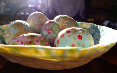 What to Make with Polystyrene Easter Eggs – Fabric Mâché