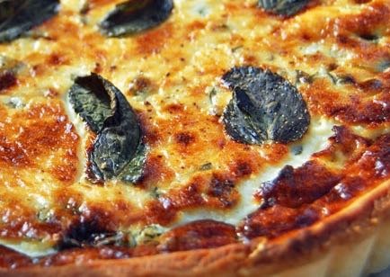 Goats Cheese Tart with Mint