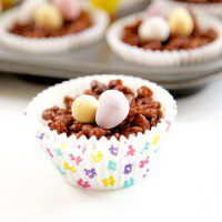 Chocolate Crispie Cakes, Easy Easter Nests to make with kids or just for you!