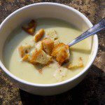 celery soup with croutons