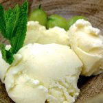 Elderflower and Gooseberry Ice Cream