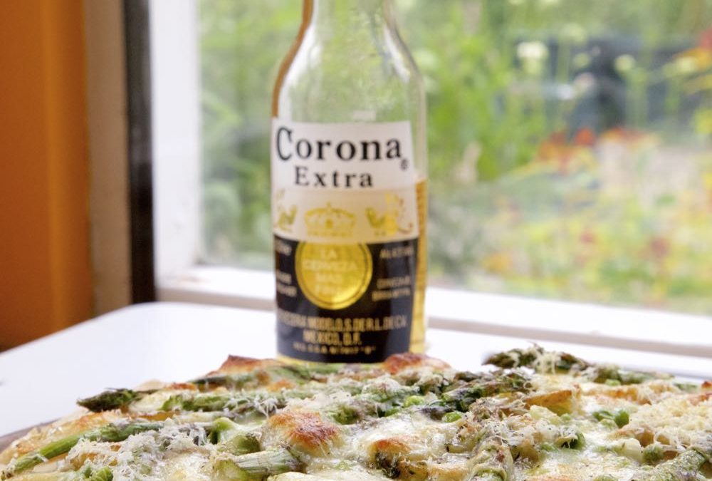 Spring Vegetable Pizza with Asparagus and Jersey Royals