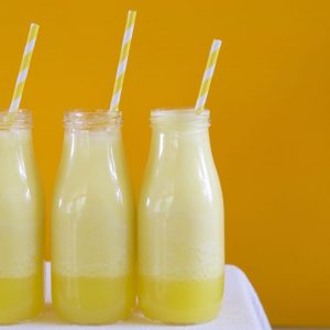 Super simple Pineapple Smoothie recipe, it couldn't be easier!