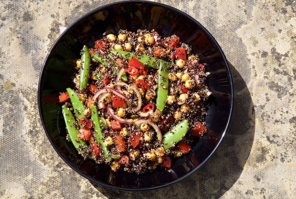 Black Quinoa and Spiced Chickpea Salad