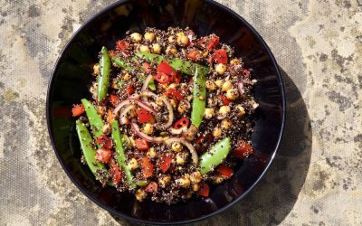Black Quinoa and Spiced Chickpea Salad
