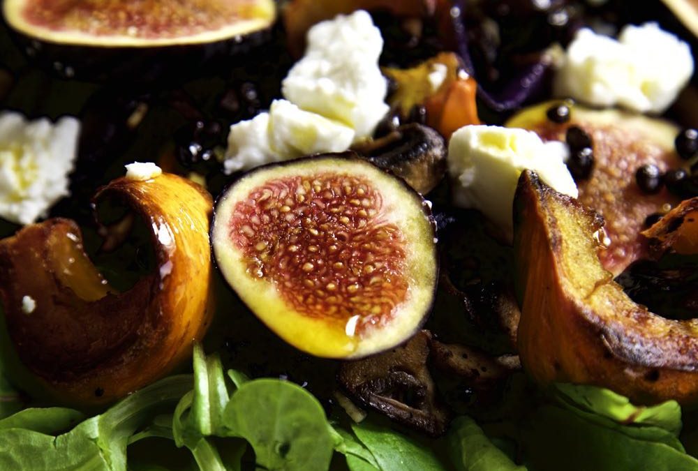 Fresh Fig Salad with Roast Pumpkin