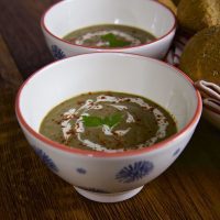 Vegan Cream of Mushroom Soup - So velvety and rich, you won't believe there is no dairy cream hiding in there!