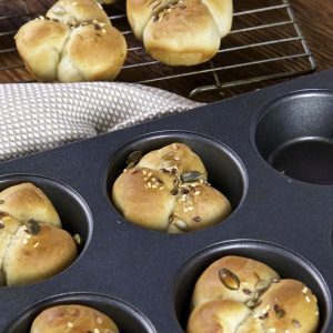 Lucky Clover Leaf Buns for St Patrick's Day