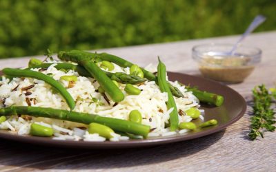 Wild Rice and Asparagus Salad with Lemon Thyme and Sumac