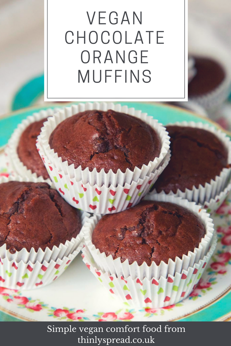 Vegan Chocolate Orange Muffins by Thinly Spread.