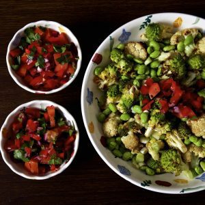 Roasted Cauliflower Salad with Sweet Pepper Salsa