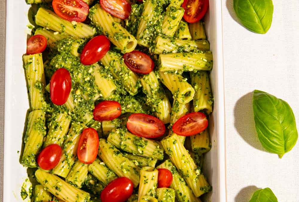Easy Pesto Pasta Bake with Hidden Veg!